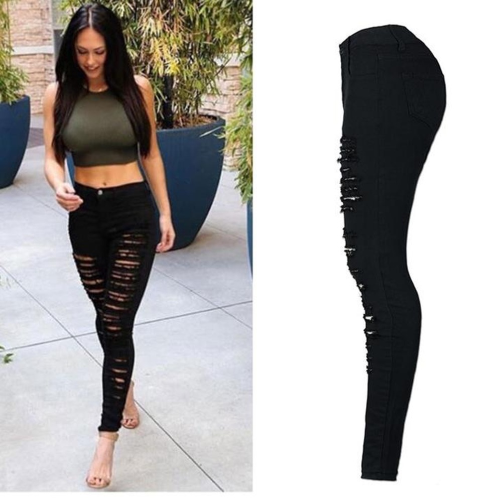 Finity Black Ripped Jeans